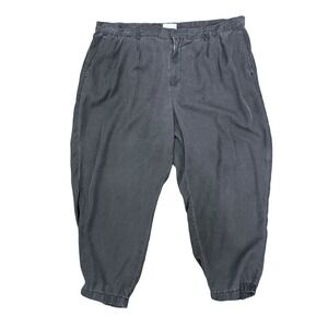 Khakis By Gap Size XLS Joggers Pants Lightweight Chambray Cropped In Clean Coal